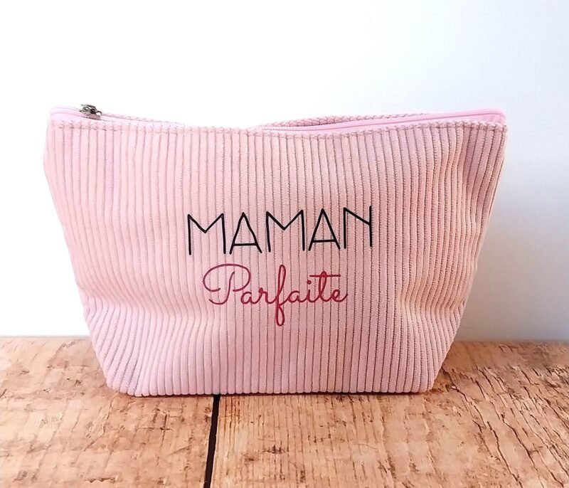 Trousse en velours côtelé