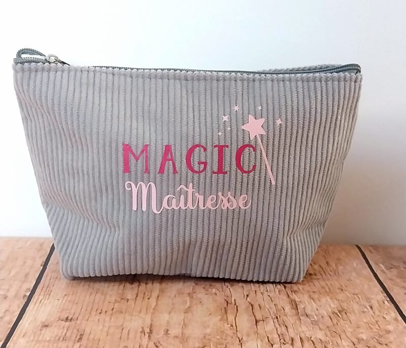 Trousse en velours côtelé Magic Maîtresse